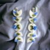 Boucles d'oreilles lunaire blanche et bleue