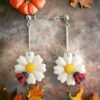 Boucles d'oreilles Marguerite et sa coccinelle