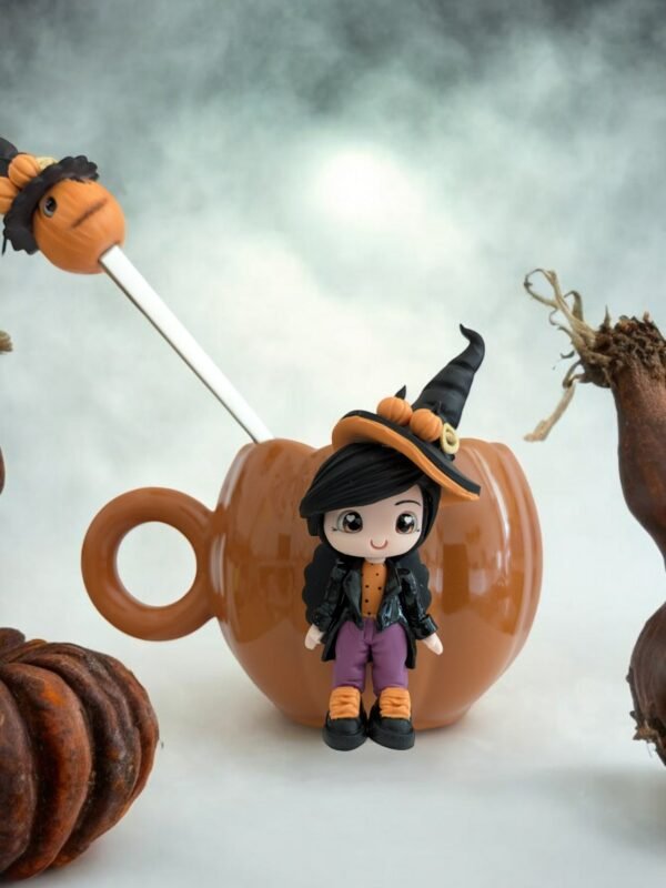Mug Citrouille d'halloween et son sorcier