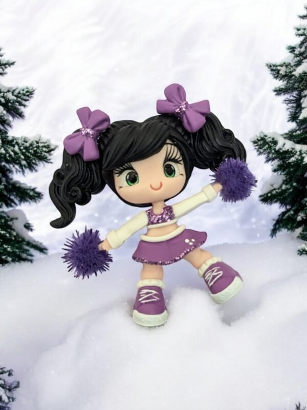 Magnet Lulu cheerleader violette