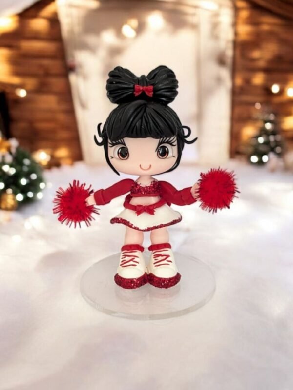 Figurine à poser Cheerleader rouge