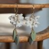 Boucles d'oreilles Fleurs blanches