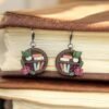 Boucles d'oreilles Bibliothèque ronde