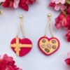 Boucles d'oreilles Boites de chocolats coeur