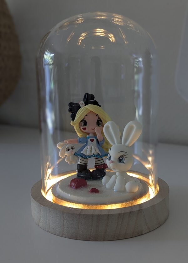 Veilleuse à led Alice et son lapin