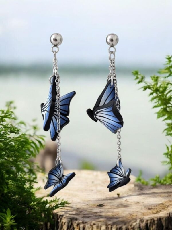 PXL_20250510_130426879.PORTRAIT.ORIGINAL (2) Boucles d'oreilles Pendants Papillons bleus
