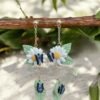 Boucles d'oreilles Marguerites Papillons