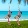 Boucles d'oreilles Flamant Rose