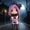 Magnet Lulu d'Halloween Violet