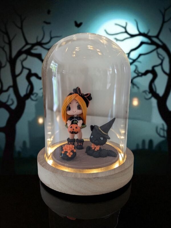 Veilleuse à led Lulu d'Halloween orange