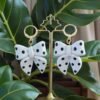 Boucles d'oreilles Noeud Blanc et Noir