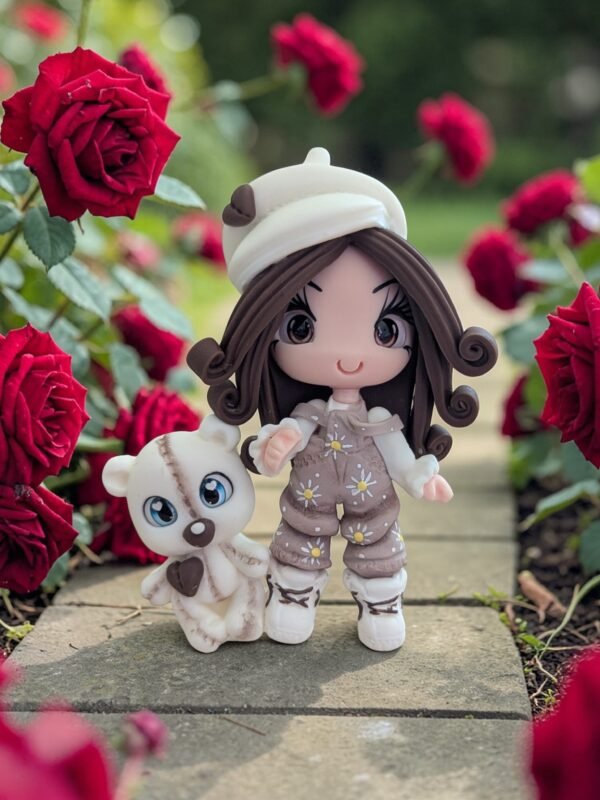 Magnet Lulu Titiparisienne et son doudou