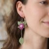 Boucles d'oreilles succulentes turnip et sa feuille