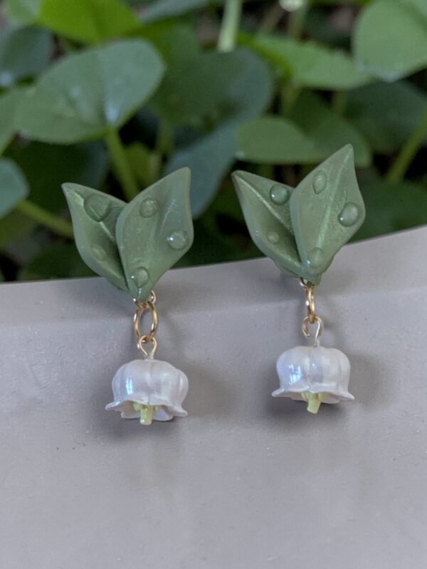 Boucles d'oreilles Muguet Blanc