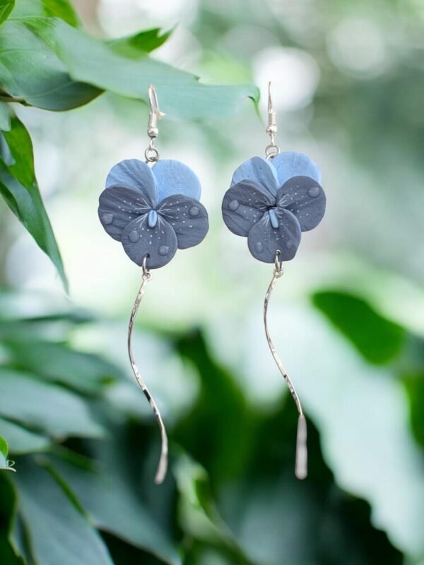 Boucles d'oreilles Capucines bleues