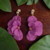 Boucles d'oreilles Fleurs turnip clair