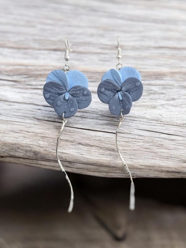 Boucles d'oreilles Capucines bleues