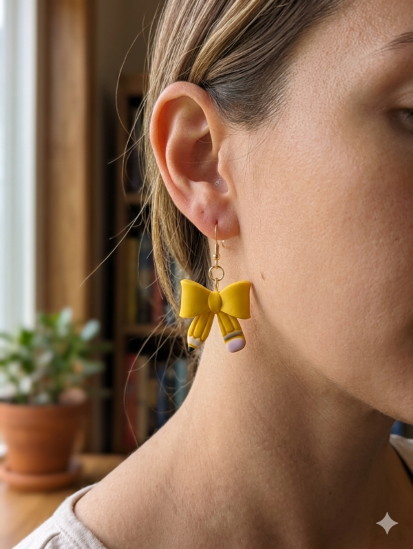Boucles d'oreilles Crayon noeud
