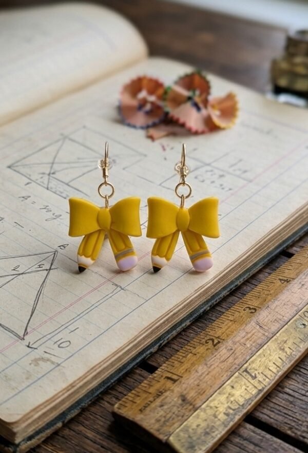 Boucles d'oreilles Crayon noeud