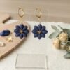 Boucles d'oreilles Fleurs bleues
