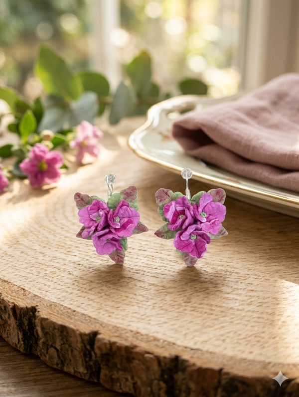 Boucles d'oreilles bouquet turnip