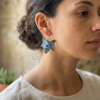 1780849668828 Boucles d'oreilles bouquet bleu