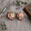 Boucles d'oreilles bouquet Saumon